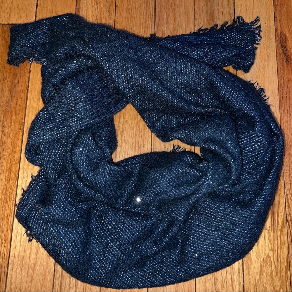 Lauren Conrad Dark Blue Textured Scarf